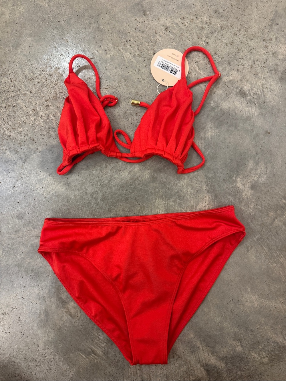 Red Triangle Bikini Set - Women Swim Bikini